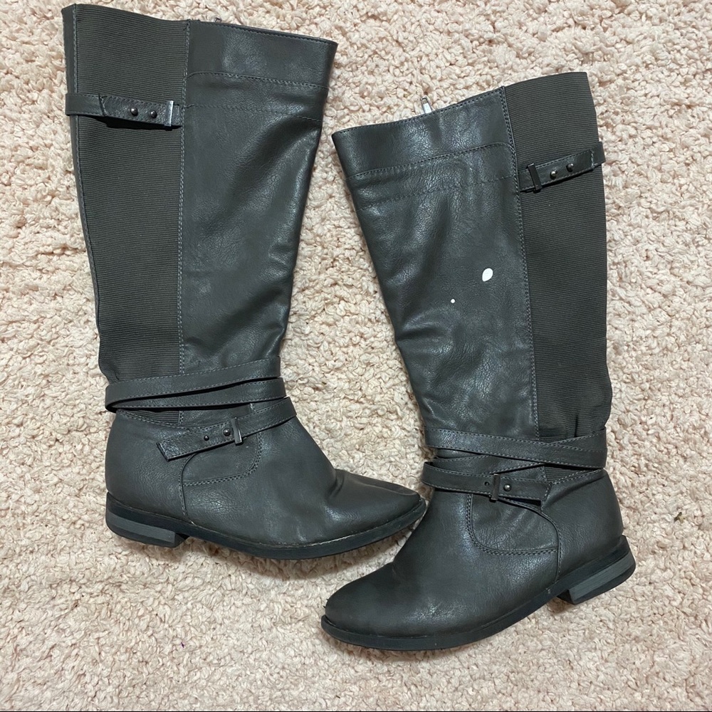 Torrid 9W gray long over the knee boots plus size